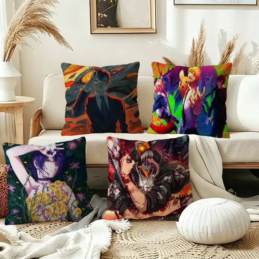Home Textiles Inc - C-Chainsaw Man Maple Design Cushion Cover