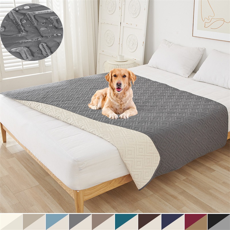 Mattress Pad Topper - Waterproof Bedspread Pets Dog Cat Kids