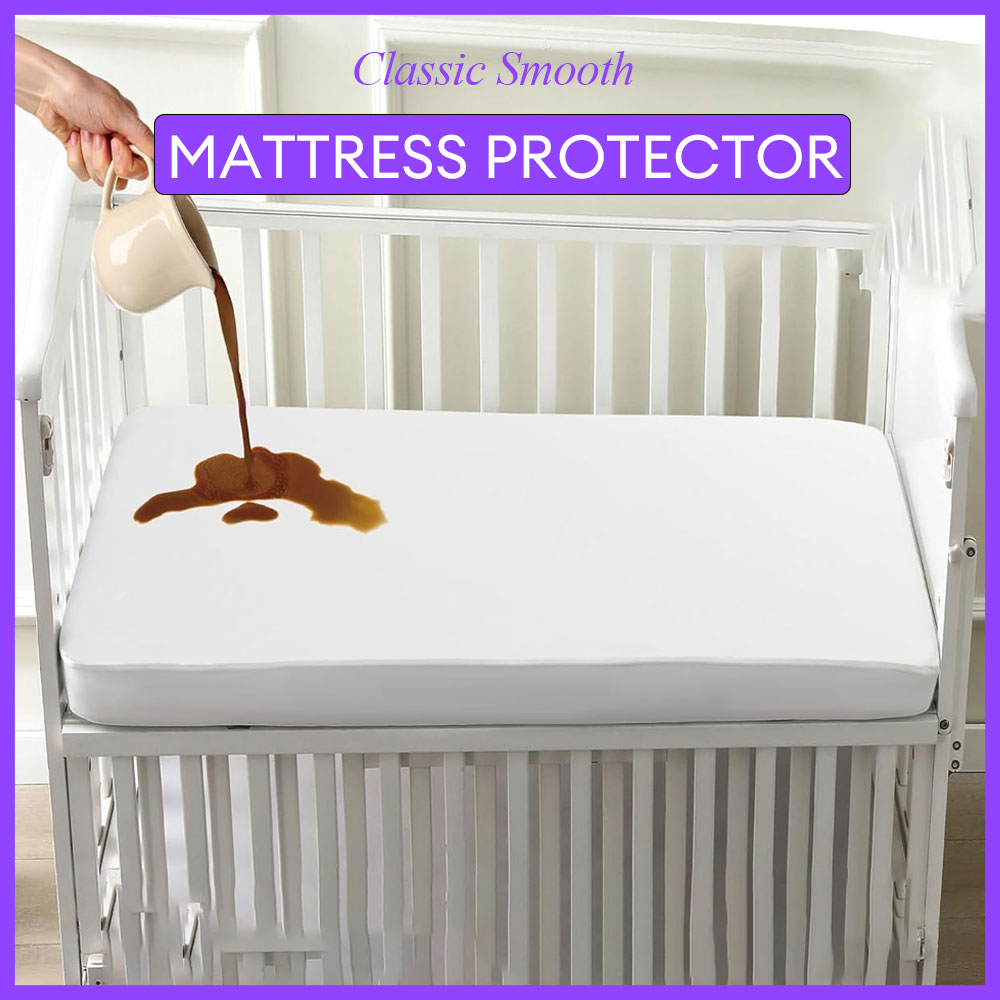 Mattress Pad Topper - 1pc Crib Mattress Protector Smooth Waterproof