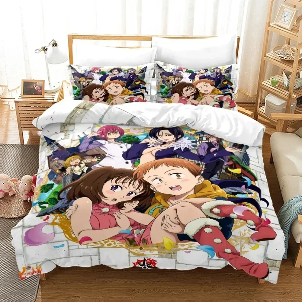 Linen Duvet Cover - Anime Seven Deadly Sins Printed Bed