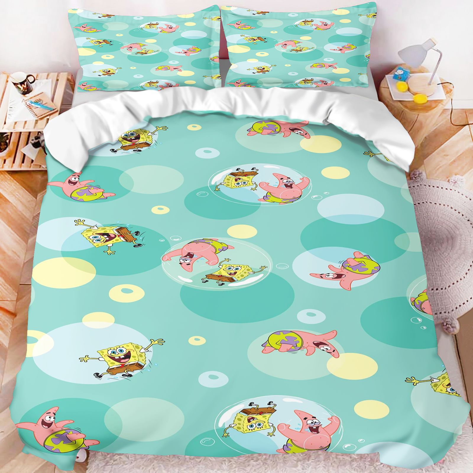 SpongeBob SquarePants All Char - огляд і ціна Linen Duvet Cover
