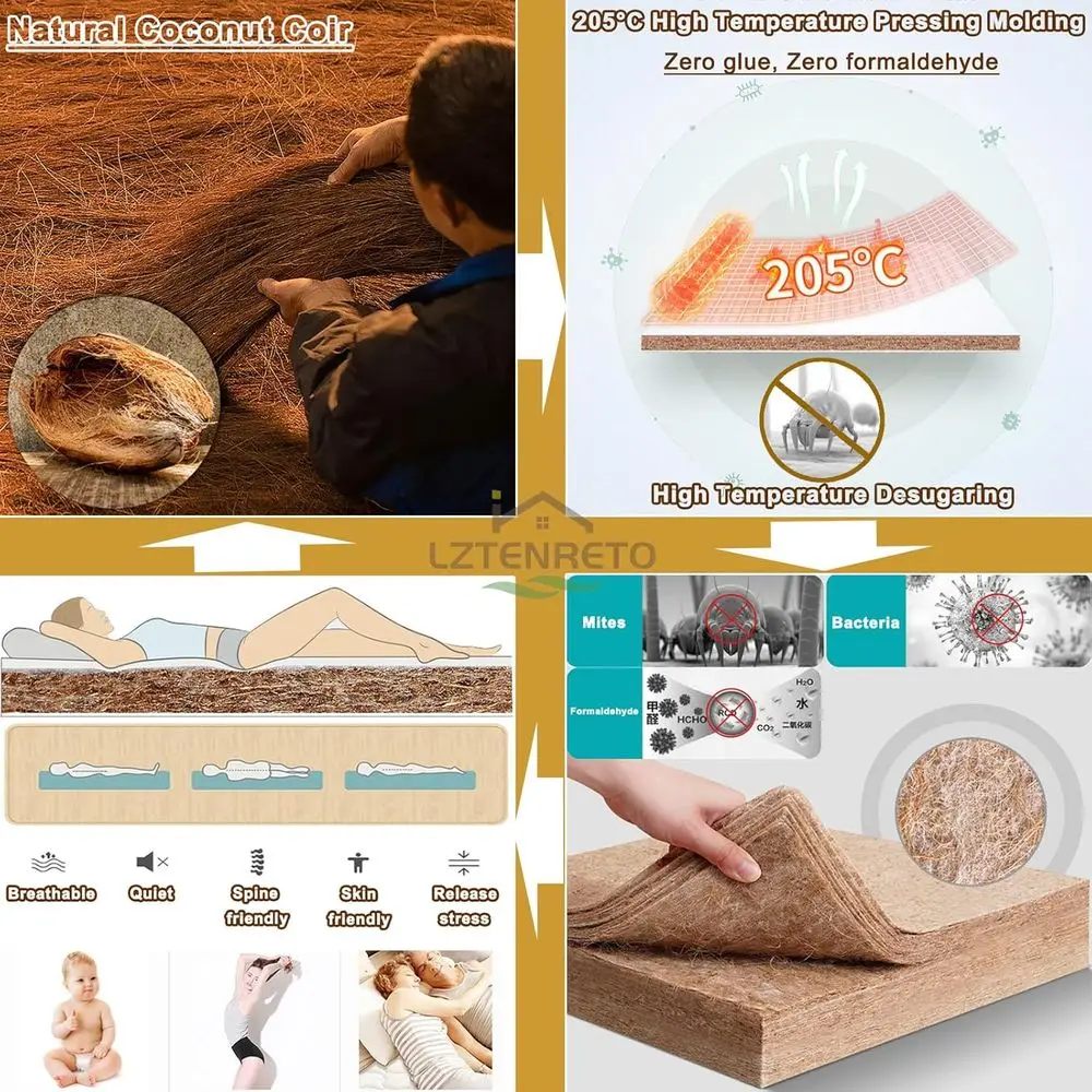 Coir Mattress Pad, 3 Palm Matt - огляд і ціна Mattress Pad Topper