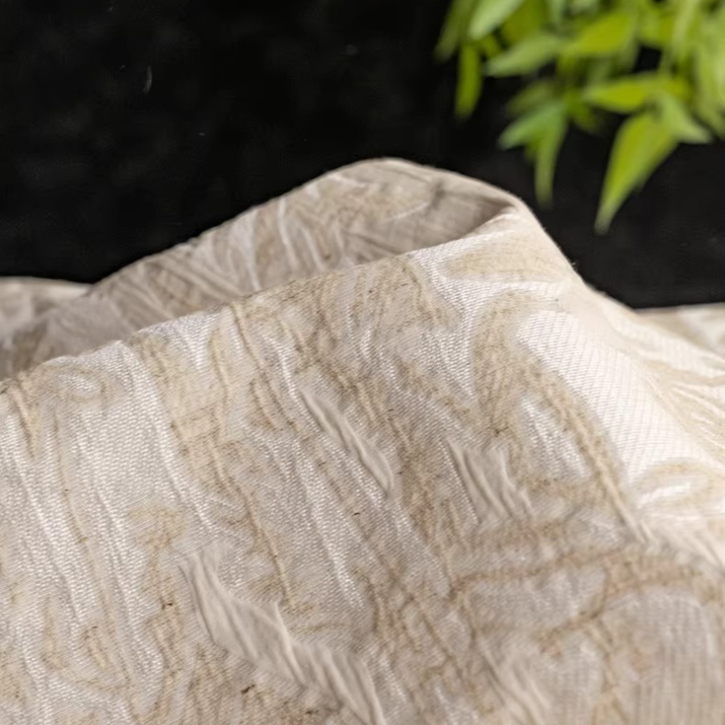 Beige Linen Jacquard Fabric Fl - огляд і ціна Home Textiles Designer