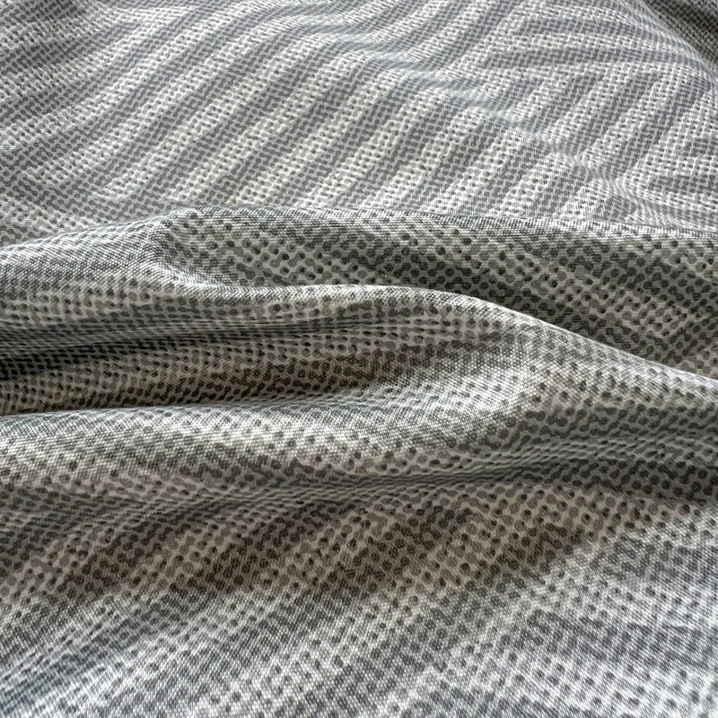 4PC Grey Geometric Bedding Set - огляд і ціна Linen Duvet Cover