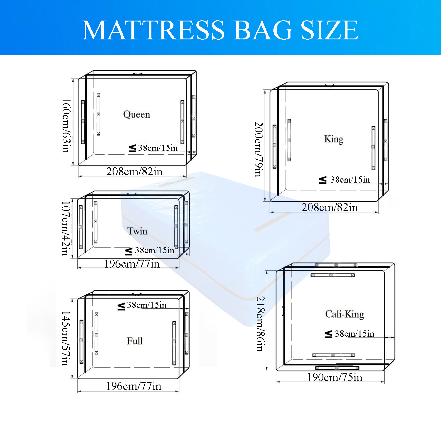 Mattress Bag for Moving and St - огляд і ціна Mattress Pad Topper