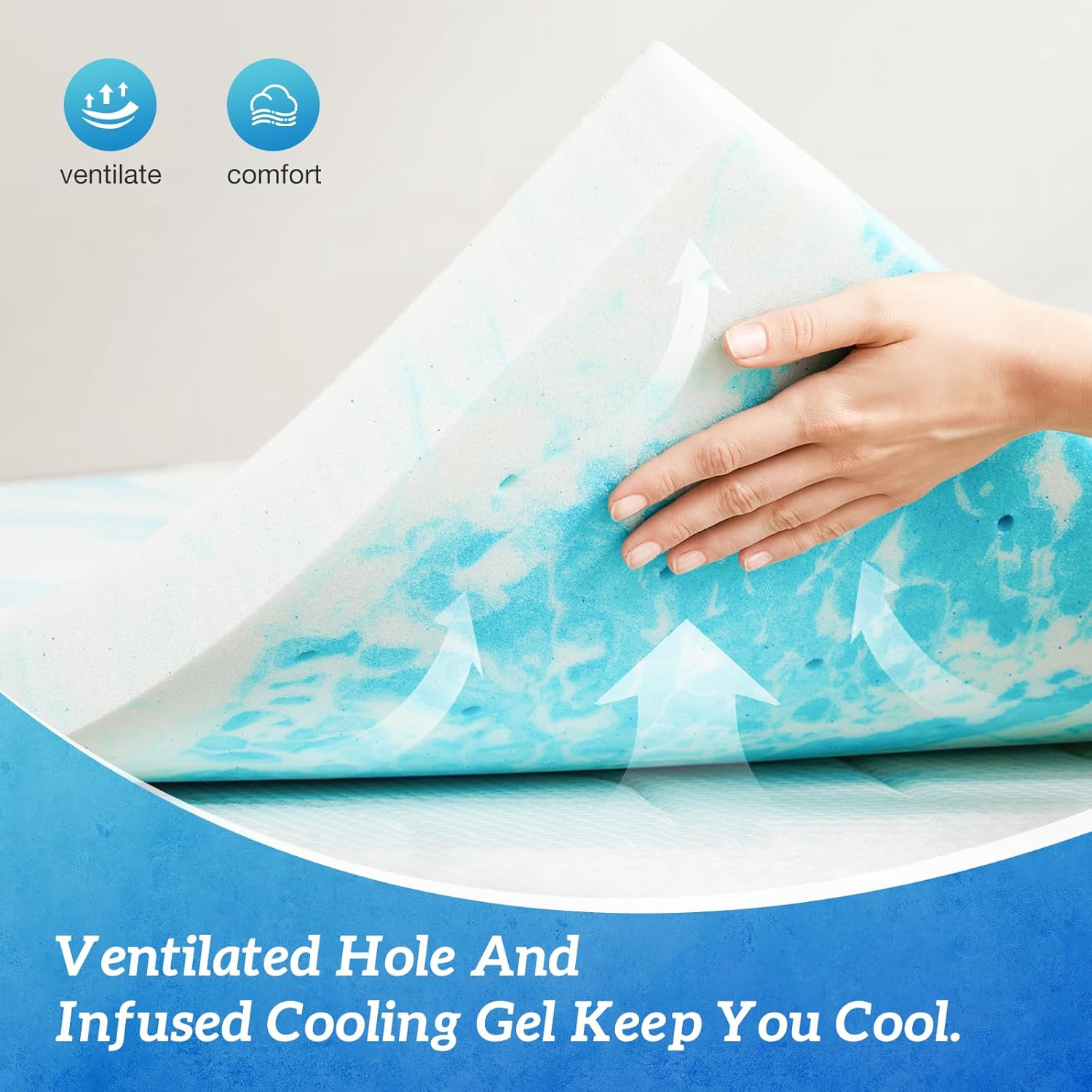 2 Inch Cooling Gel Swirl Memor - огляд і ціна Mattress Pad Topper