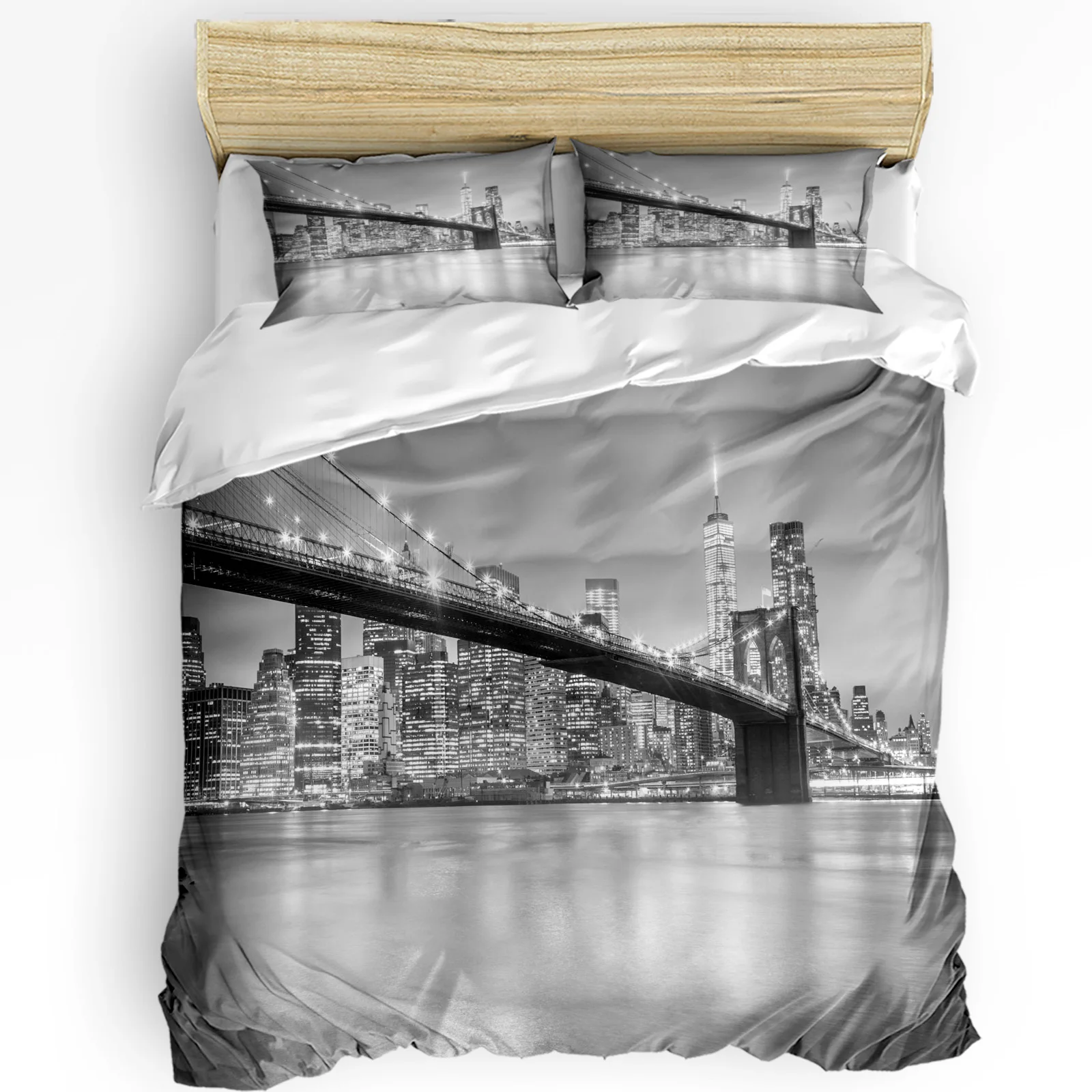 3pcs Bedding Set Grey New York - огляд і ціна Home Textiles New York
