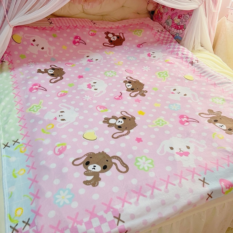 Cute Sugarbunnies Coral Plush  - огляд і ціна Home Textiles Blanket