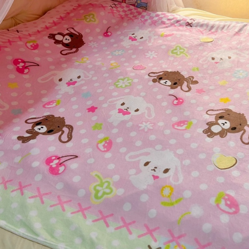 Cute Sugarbunnies Coral Plush  - огляд і ціна Home Textiles Blanket