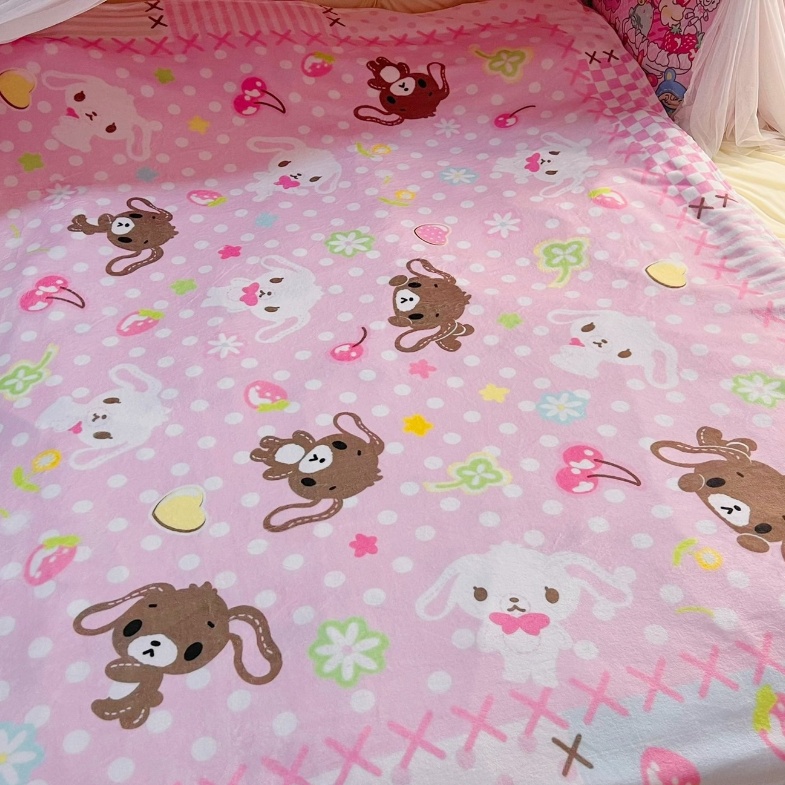 Cute Sugarbunnies Coral Plush  - огляд і ціна Home Textiles Blanket