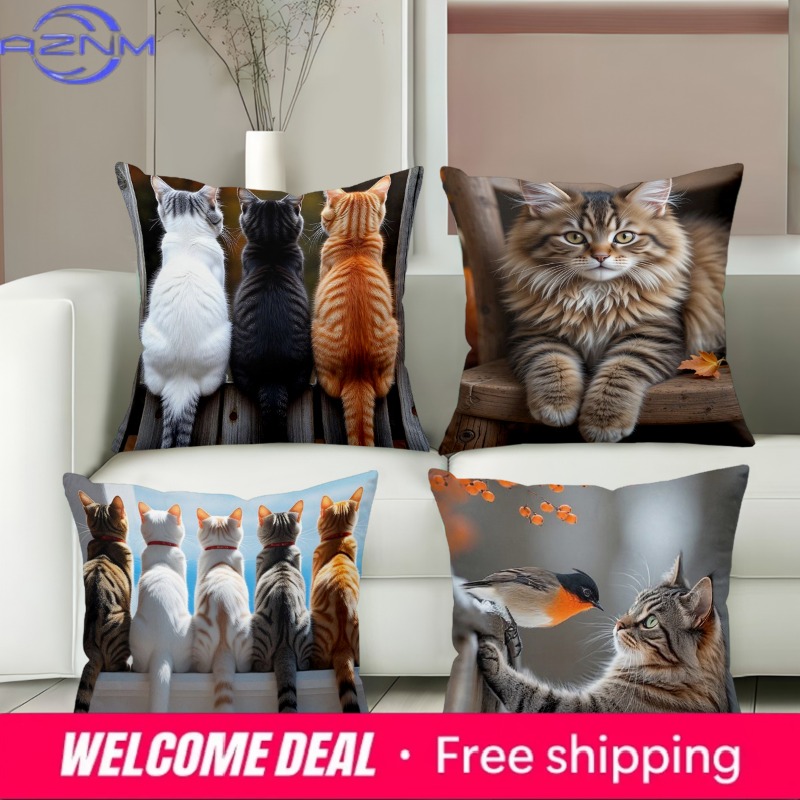 Cute Cat Pillows With Differen - огляд і ціна Home Textiles Images