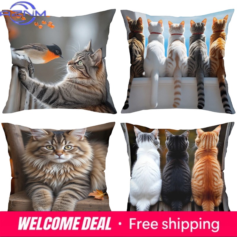 Cute Cat Pillows With Differen - огляд і ціна Home Textiles Images