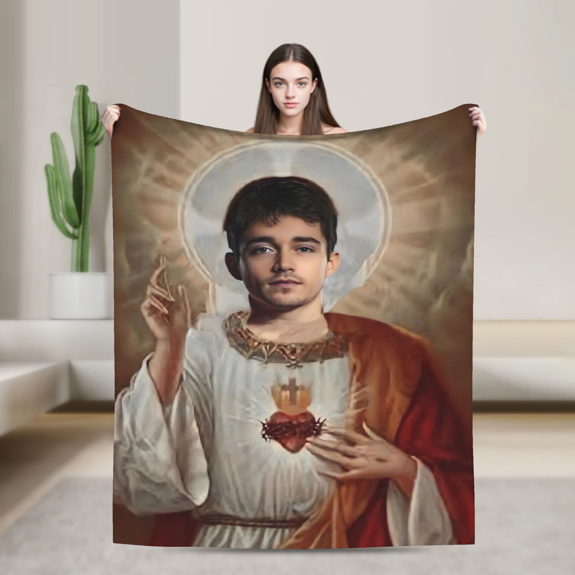 Funny image of Jesus Flannel p - огляд і ціна Home Textiles Images