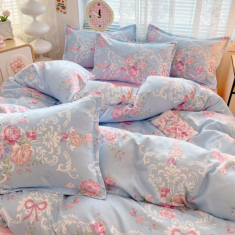 4pc Pastoral Bedding Set Soft  - огляд і ціна Linen Duvet Cover