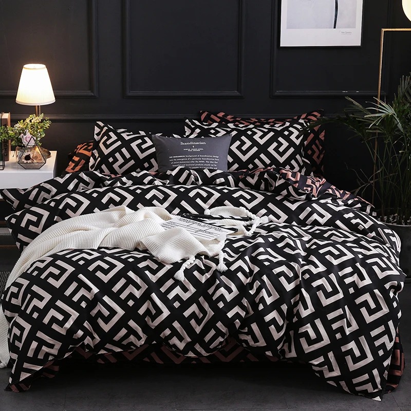 Luxury Black Bedding Comforter - огляд і ціна Linen Duvet Cover