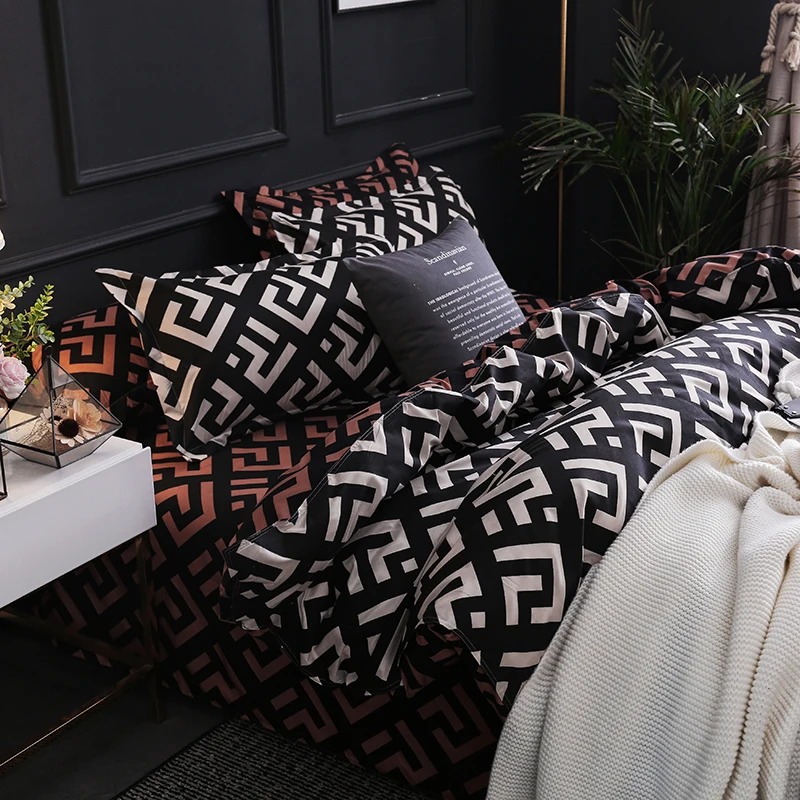 Luxury Black Bedding Comforter - огляд і ціна Linen Duvet Cover