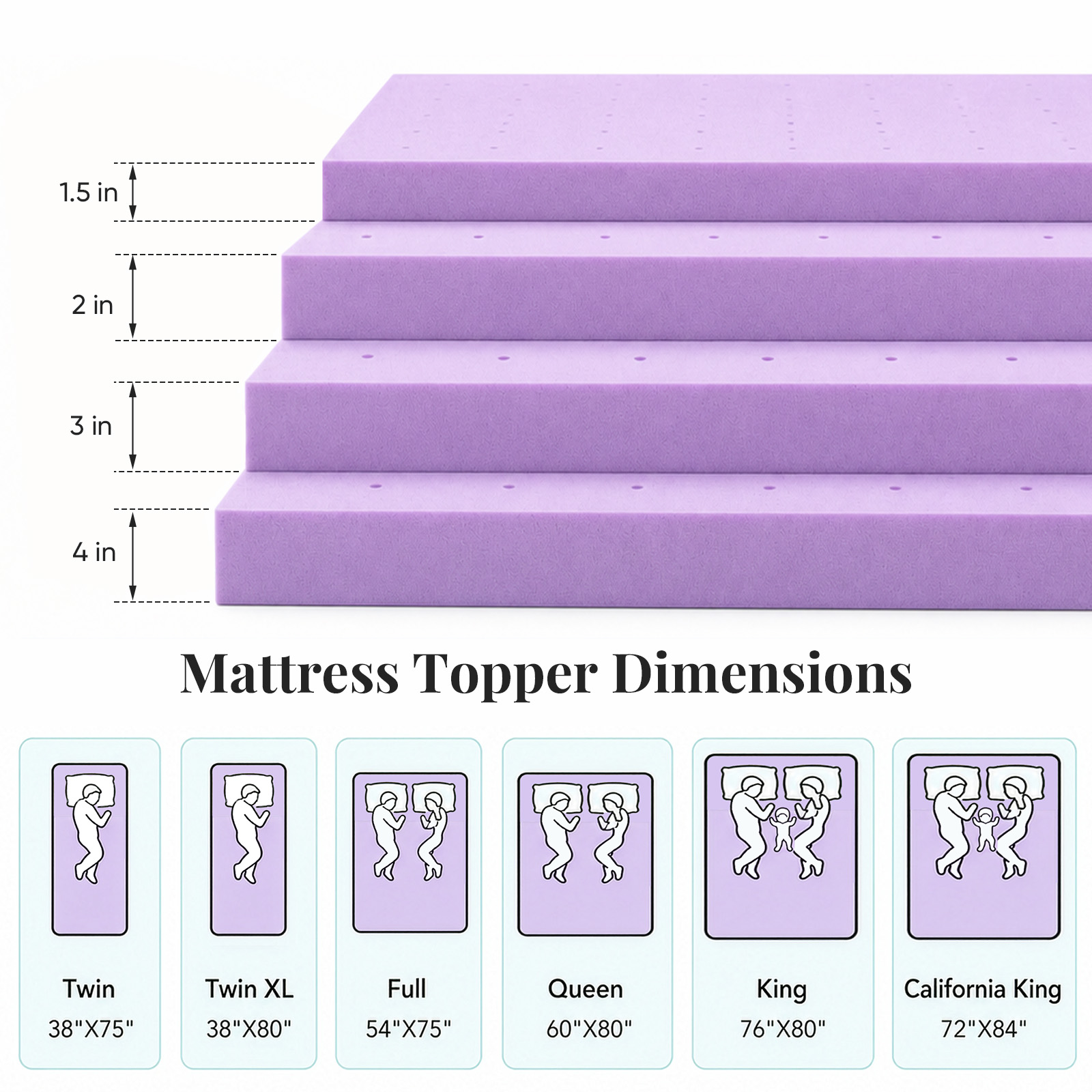 JHK 1.5 Inch Cooling Memory Fo - огляд і ціна Mattress Pad Topper