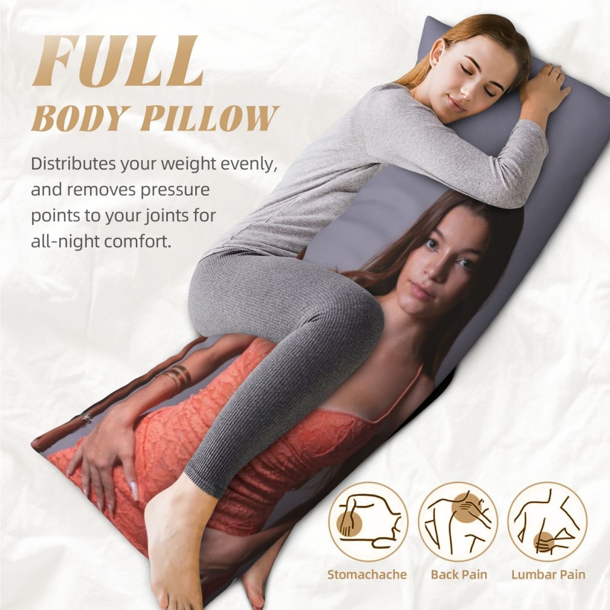 1 Custom Photo Body Pillowcase - огляд і ціна Home Textiles Designer