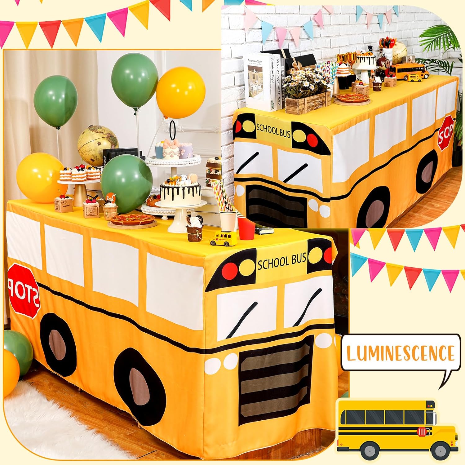 Cartoon School Bus Tablecloth  - огляд і ціна Home Textiles News